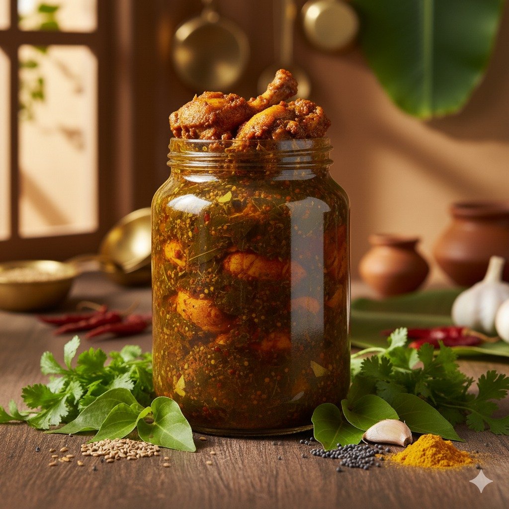 Karivepaku Chicken Pickle